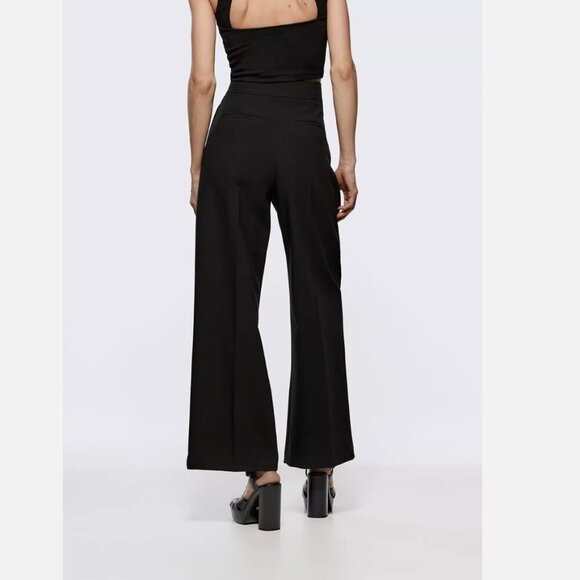 Zara The Gabrielle Trousers Pants Black 7149/044 Sz S NWT - Picture 4 of 6